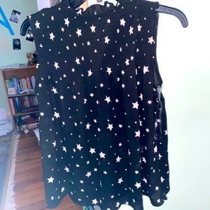 Black sleeveless top